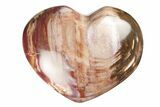 Polished Triassic Petrified Wood Heart - Madagascar #194906-1